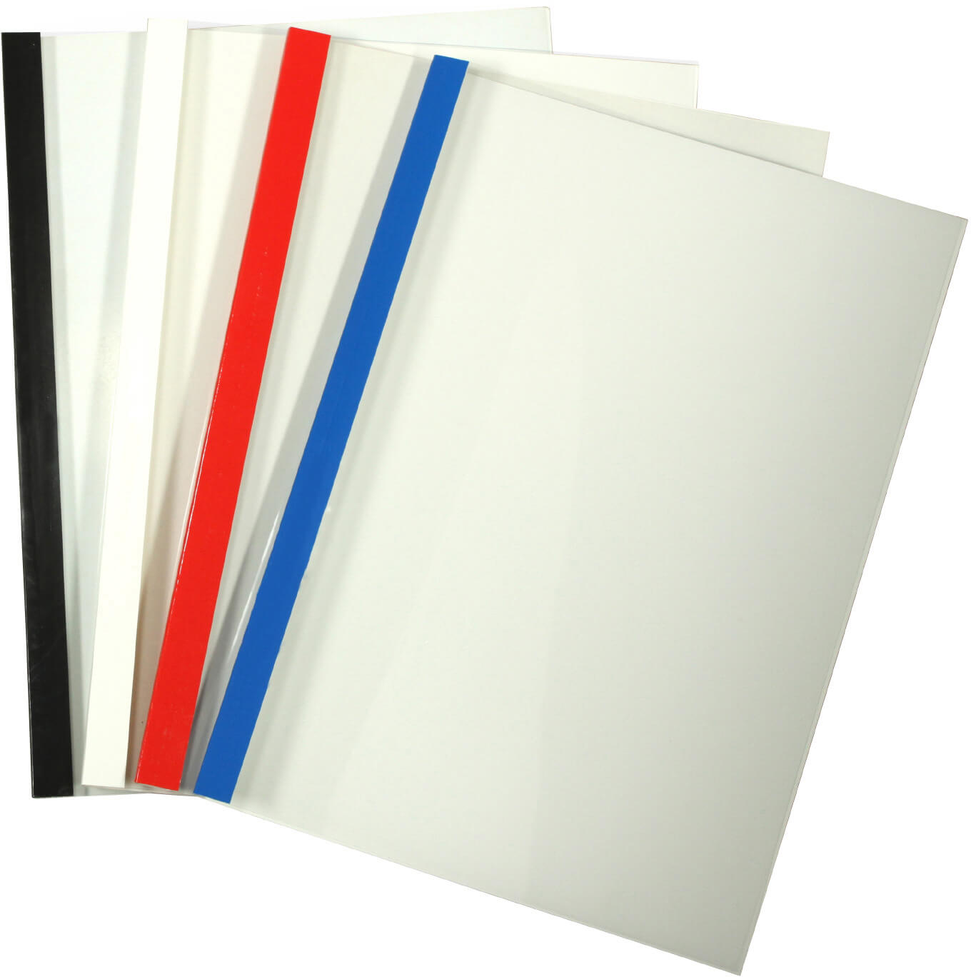 Thermobindemappe folienkaschiert, Karton/Folie, weiß 4 mm | Bestnr. BMFK-WS-R4