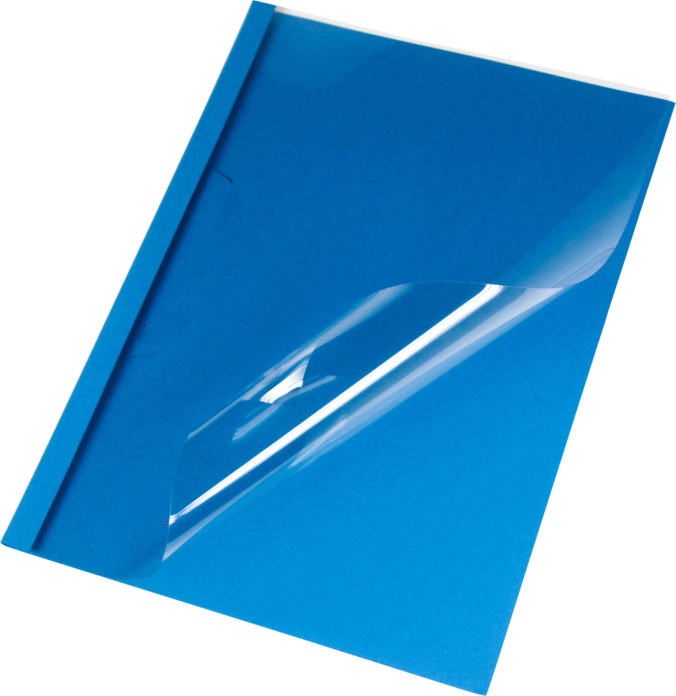 Thermobindemappen Leinen A4, blau 2 mm, matte Vorderseite | Bestnr. LMG-BMDLEM-BL-R2