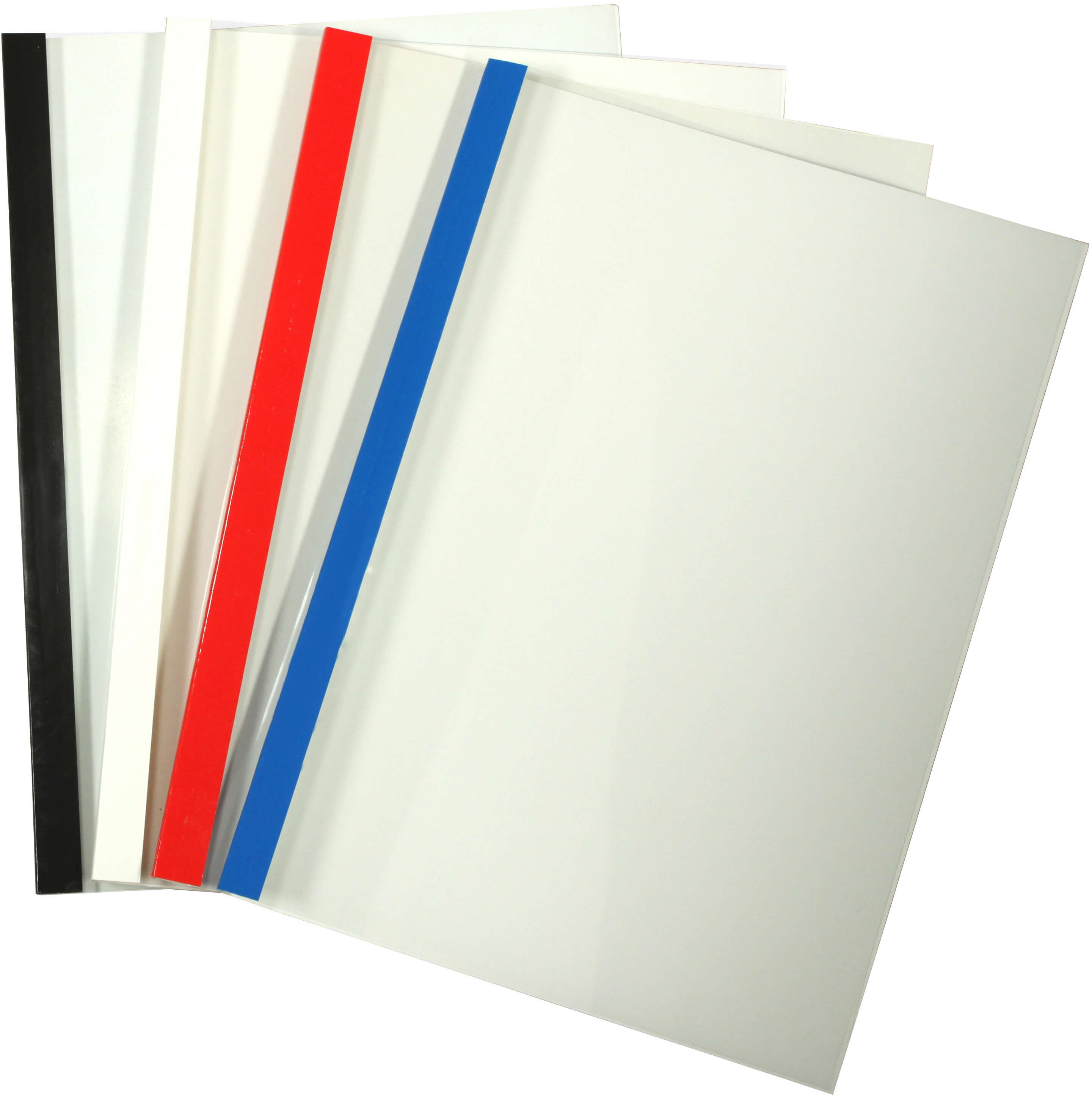 Thermobindemappe folienkaschiert, Karton/Folie weiß 1,5 mm | Bestnr. BMFK-WS-R1.5